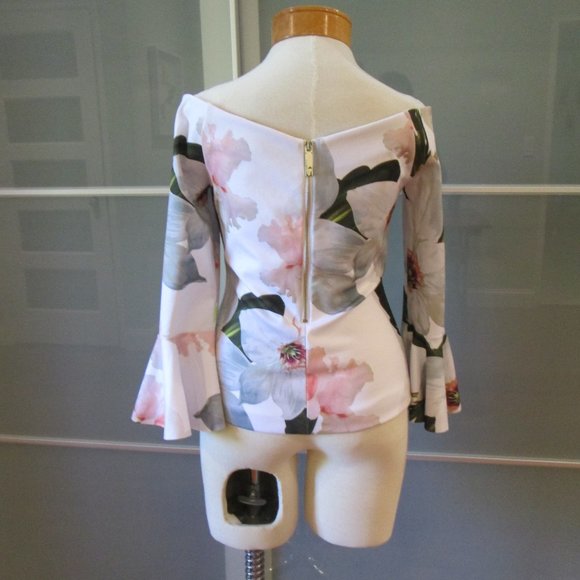 *SOLD* Ted Baker London Floral Print Off Shoulder - Picture 3 of 8